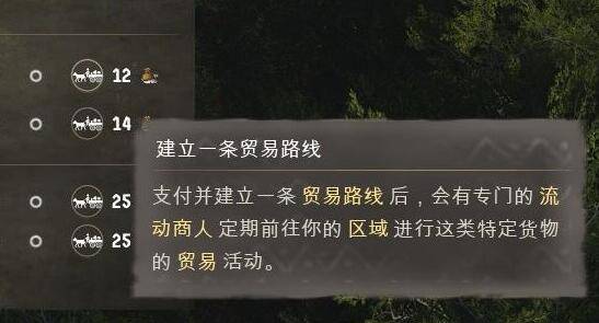 庄园领主如何开通贸易路线