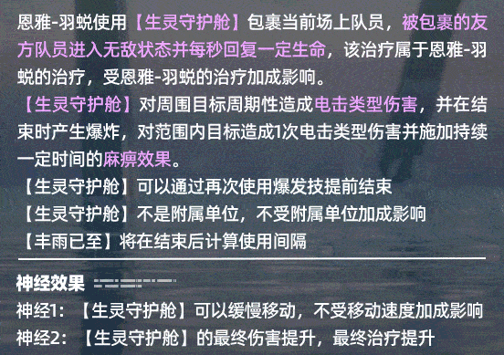 尘白禁区恩雅羽蜕技能介绍